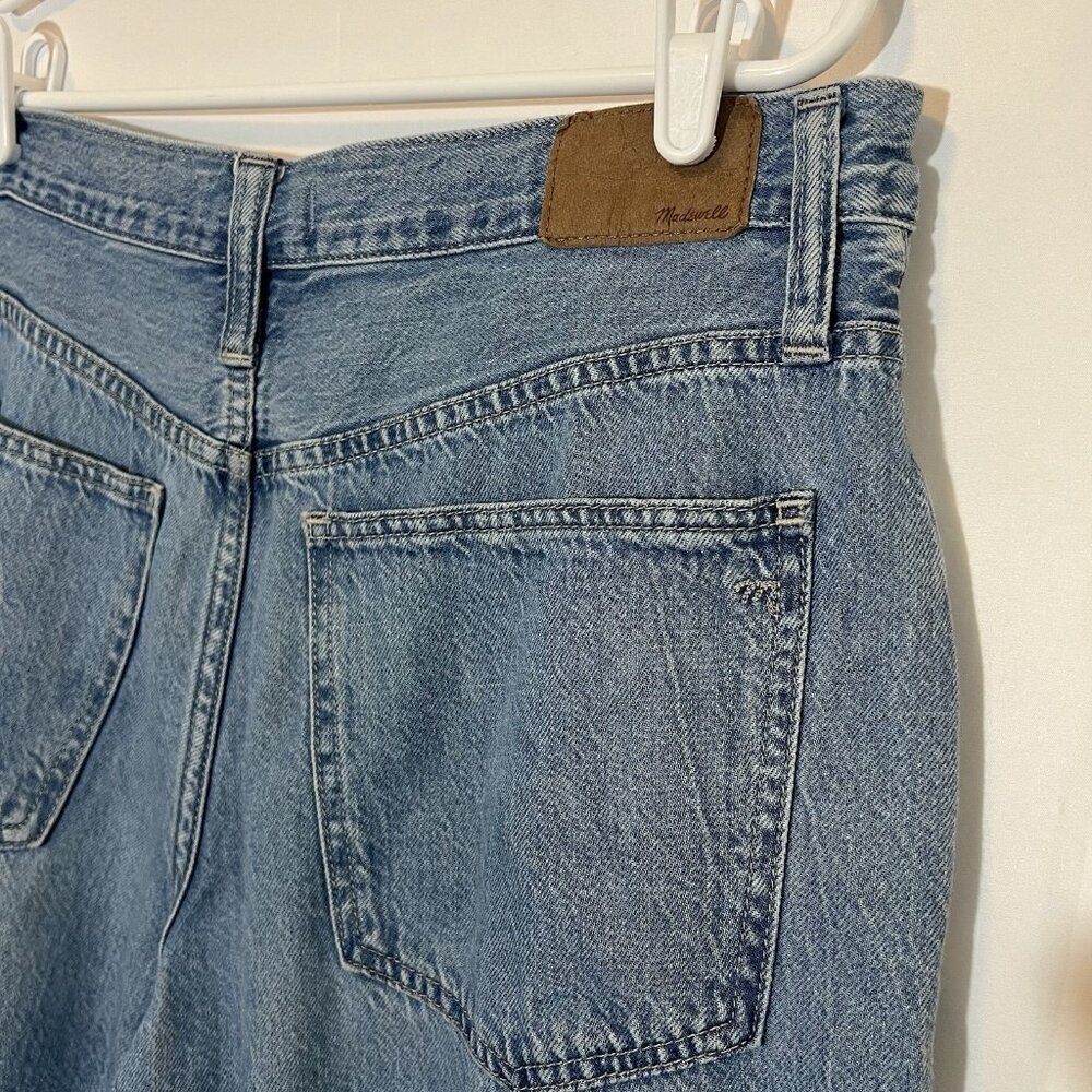Madewell Women’s Super Wide Leg Jeans Size 31 Blue Button Fly High Rise - Picture 14 of 16